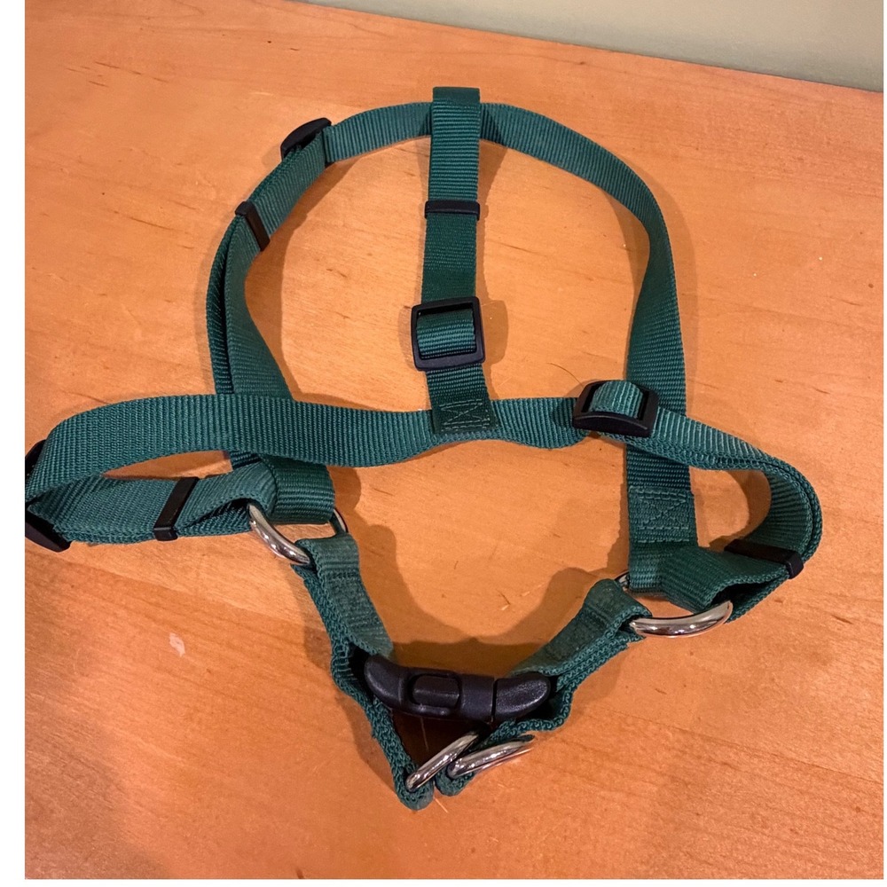 TUFF Forest Green Adjustable Nylon Dog Harness Large Breed Labrador Golden Etc